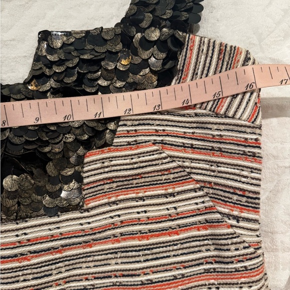 Milly of New York Multicolor Sequin striped sheath mini dress - Picture 8 of 12